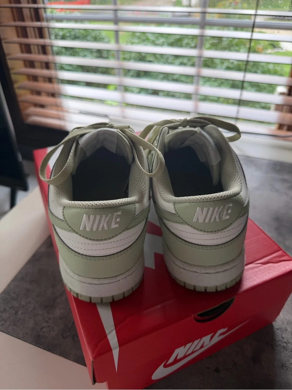 Nike Women's Low-Top Sneakers in Light Green and White